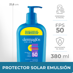 DERMAGLOS PROTECTOR SOLAR FPS 50 380 mL - comprar online