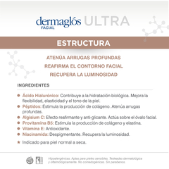DERMAGLOS FACIAL ULTRA ESTRUCTURA CREMA DE NOCHE X 50G - Farmacia Manes