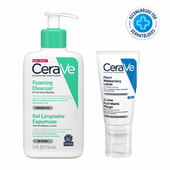 CERAVE Combo gel limpiador espumoso x 236 ml + Loción Hidratante Facial x 52 ml