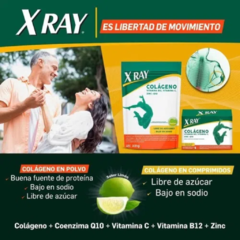 X RAY (Colágeno - vitamina b12 - vitamina C - zinc Y Q10) x 60 comp - Farmacia Manes