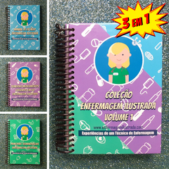 Caderno 3 em 1 - Volume 1 - Manual de Estágio/Medicamentos em UTI/Terminologias - Enfermagem Ilustrada