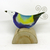 Pássaro em vidro esmaltado e arame em base de madeira rústica da 2Pontos - comprar online