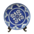 Prato decorativo Grafismos em Azul em cerâmica Talavera de Maurício Flausino