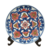 Prato decorativo Pinhas Flamejantes em cerâmica Talavera de Maurício Flausino