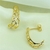 Argola zircônia , folheados a ouro 18k - Cod;912 - comprar online