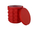 Copo Cooler P/ Latas, Garrafas E Forma De Gelo Em Silicone - Vermelho