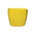 Vaso Plástico Musique Quadrado Amarelo Compatível Com Pote Nº 15