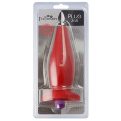 Prótese plug vermelho com vibro 12x3,5cm - comprar online