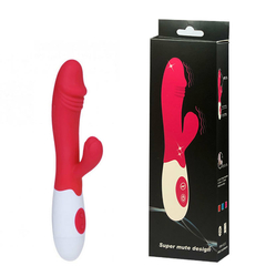 Vibrador com Detalhe de Glande com Estimulador Clitoriano - 10 vibrações na internet