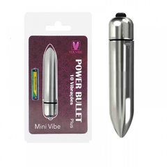 Mini vibe power bullet com 10 vibrações - pilha
