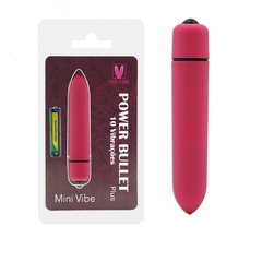 Mini vibe power bullet com 10 vibrações - pilha - loja online