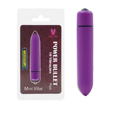 Mini vibe power bullet com 10 vibrações - pilha