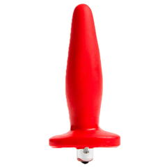 Prótese plug vermelho com vibro 12x3,5cm