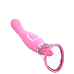 Bomba vaginal com vibração e movimento de língua - USB - loja online