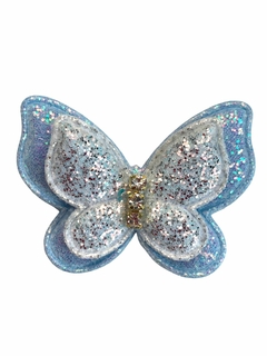 APLIQUE BORBOLETA DUPLA COM STRASS - 1 UNIDADE - comprar online