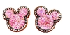 APLIQUE MICKEY STRASS ROSA - 2 UNIDADES