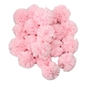 APLIQUE POMPOM MALHA TELINHA ROSA BEBÊ (2,5 CM) - 05 UNIDADES