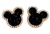 APLIQUE MICKEY STRASS PRETO - 2 UNIDADES