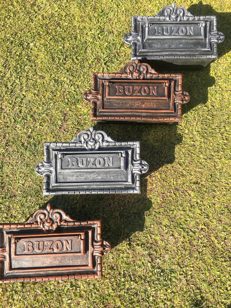 Cartero Buzon De Fundicion En Aluminio C Cerradura Reja