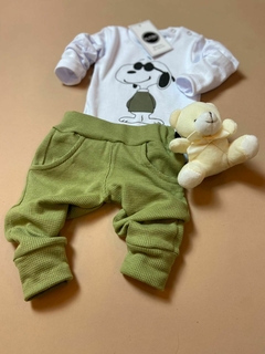 CONJUNTO SNOOPY VERDE | P AO 2 - FLOÁH Baby Store