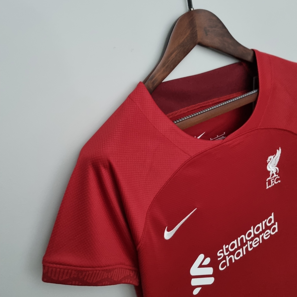 Camisa Liverpool II 21/22 Marfim - Feminina Baby Look - Nike