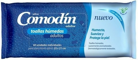 Toallas Húmedas Adulto Comodín x 60