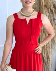 VESTIDO LONGO EM DUNNA - VERMELHO - comprar online