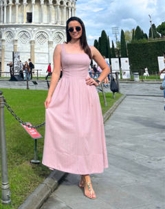 VESTIDO REGATA MIDI EM LINHO - RISCA DE GIZ ROSA