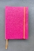 Libreta de cuero Fucsia