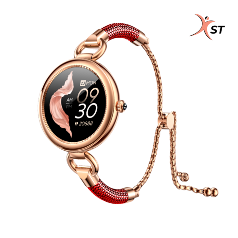 Reloj Inteligente Mujer Xst Roma Lite Smartwatch Pulsera Gold/Red