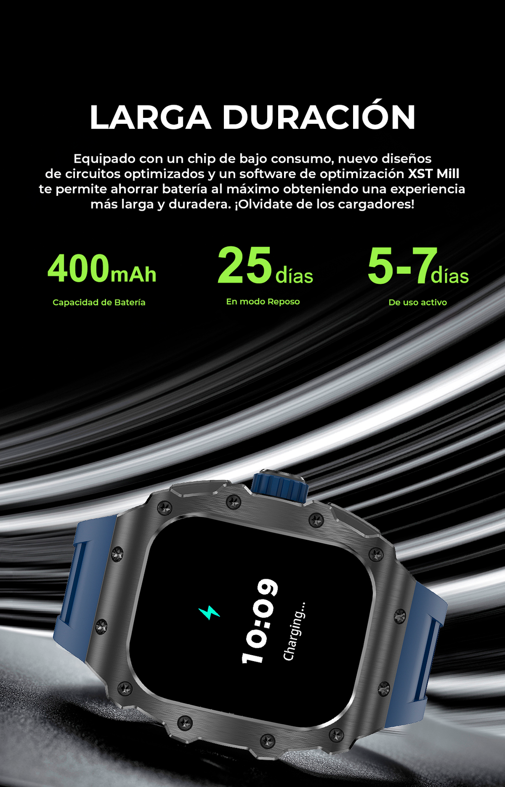 Reloj Inteligente Xst Mill Smartwatch Wsp Llamadas Asistente Voz