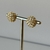 Brinco Luxo com zircônias banhado com ouro 18k
