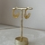 Brinco Argola com Detalhes Vazados banhado com ouro 18k - comprar online