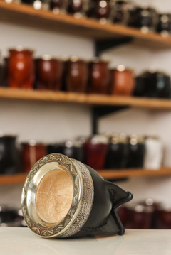 Mate Imperial de calabaza virola cincelada. - Aldea Mates