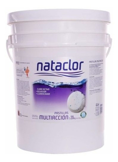 Cloro En Pastillas Multiacción Nataclor X 20 Kg 200 G C/u