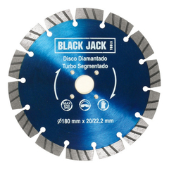 Disco Diamantado Turbo Segmentado 180 Mm Black Jack X 1 Unid Color Azul