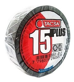 Cinta Aisladora Plus Pvc 19 X 0,15 Mm Tacsa X 5 Metros Negra - comprar online