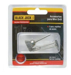 Accesorio Torno Mini Drill Cepillos Acero De X 3 Black Jack Ideal Para Tallar Lijar Desgastar Afilar Pulir Limpiar Etc - comprar online