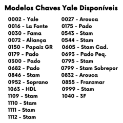Kit com 100 Chaves Yale Gold Latão (Principais Modelos ) - comprar online