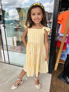 Vestido Tina Amarelo - Amora Kids