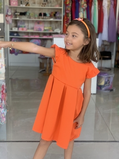 Vestido Clássico Laranja - comprar online