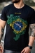 Camisa Volar Algodão Slim Fit Seleção Brasileira Camiseta Brasil Mapa Bandeira Relevo Masculina