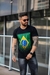 Camisa Volar Algodão Slim Fit Seleção Brasileira Camiseta Brasil Mapa Bandeira Relevo Masculina - Volar Unlimited - Camisetas 