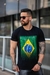 Camisa Volar Algodão Slim Fit Seleção Brasileira Camiseta Brasil Mapa Bandeira Relevo Masculina - loja online