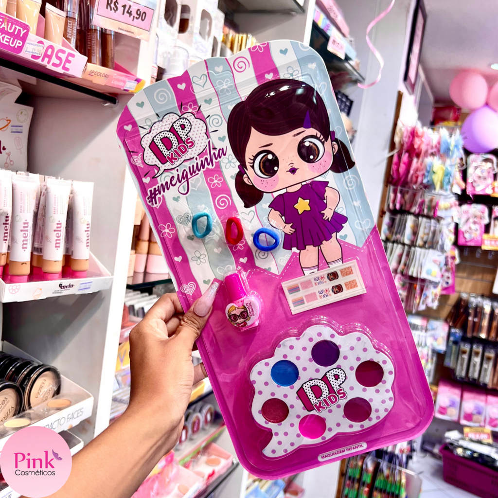 Mala Kit Maquiagem Infantil Barbie Batom Sombra Esmalte