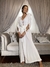 Robe Longo em seda com Renda chantilly - comprar online