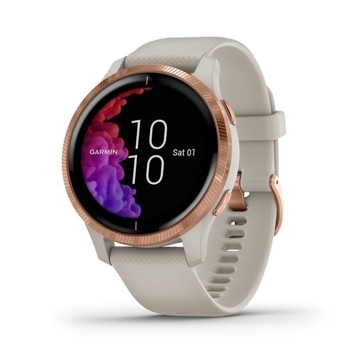 Smartwatch Garmin Venu SQ 2 Music Edition Notificaciones Frecuencia  Cardíaca GPS Oro Rosa y Blanco