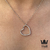 Conjunto heart calado grande con cubics en Plata 925