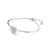 Brazalete Swarovski Hyperbola Corazón Blanco Baño en rodio - comprar online