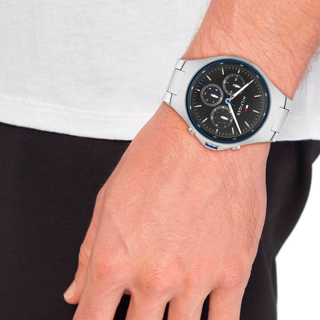  Tommy Hilfiger Reloj deportivo casual para hombre, Movimiento  de cuarzo, Resistente al agua